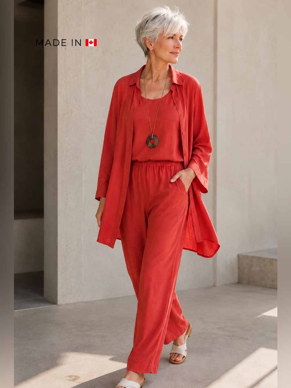 Linda Lundström 3-Piece Tencel Pant Set – Size 12 – Made in Canada